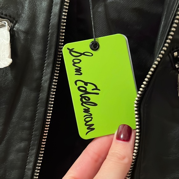 NWT Sam Edelman Black Moto Leather jacket size XS - Picture 2 of 6